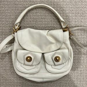 Marc Fisher white leather crossbody
